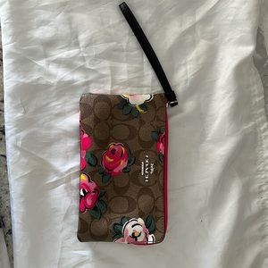 Coach rose wristlet